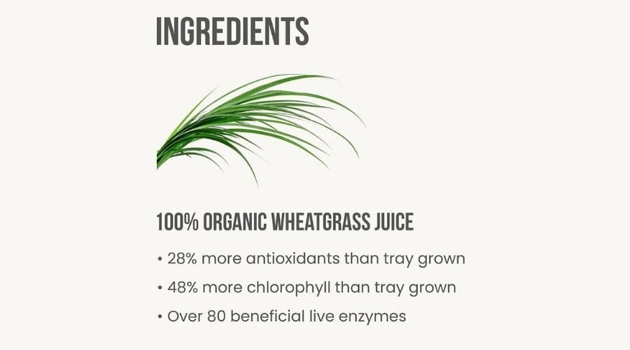 Britt's Superfoods Organic Wheatgrass Ingredients